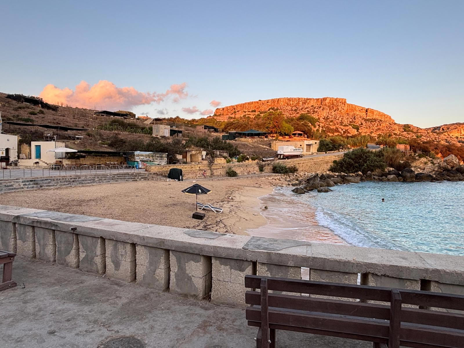 Dahlet Beach and the Gozo coastline