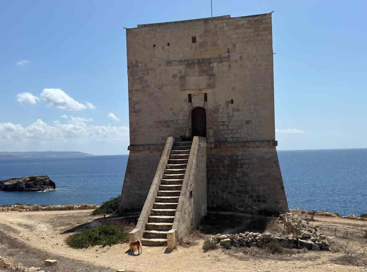 Mġarr ix-Xini Tower on the coast of Gozo