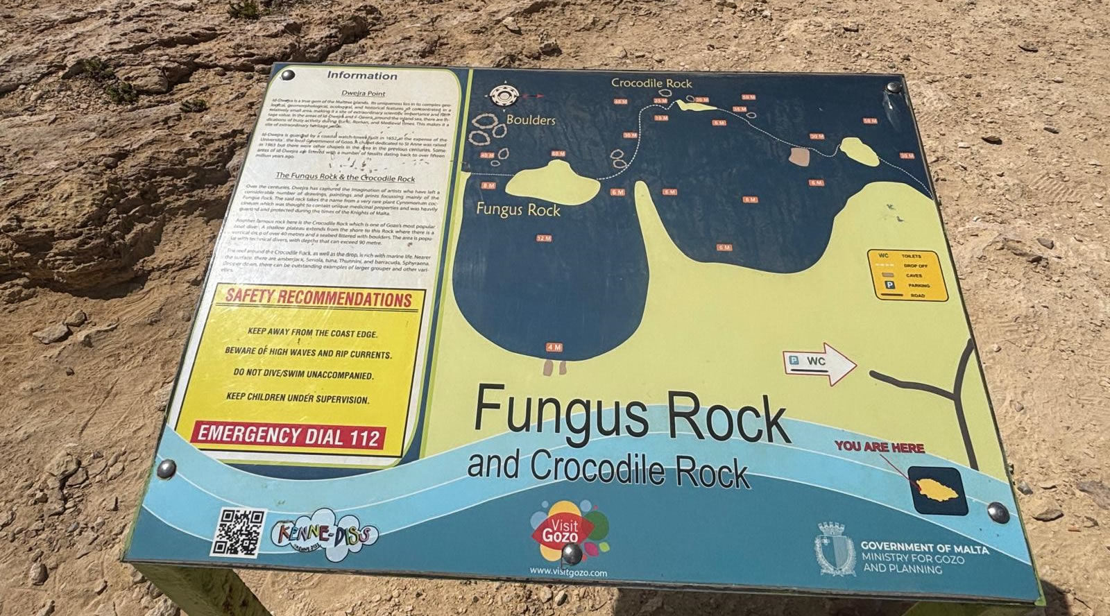 Fungus Rock and the Dwejra coastline in Gozo
