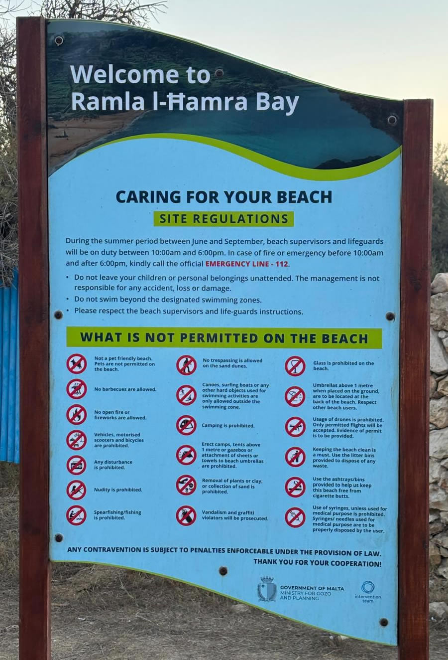 ramla Beach and the Gozo coastline